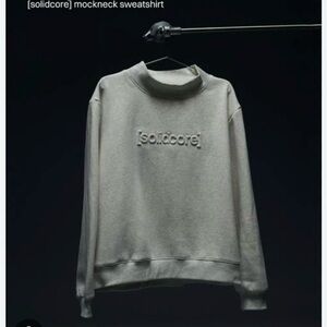 SolidCore Gray Mockneck Sweater New Medium